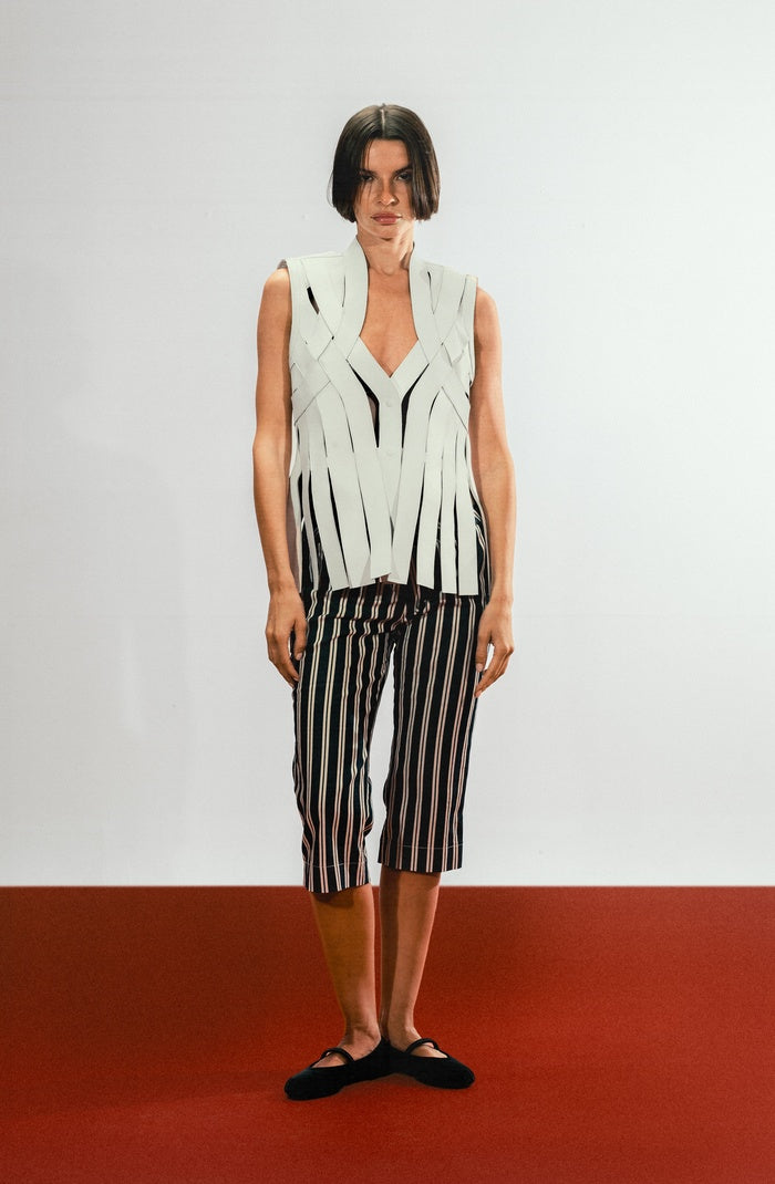 Brianna Leather Vest White