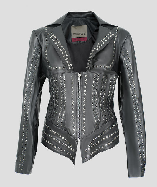 Kayla Leather Jacket Black