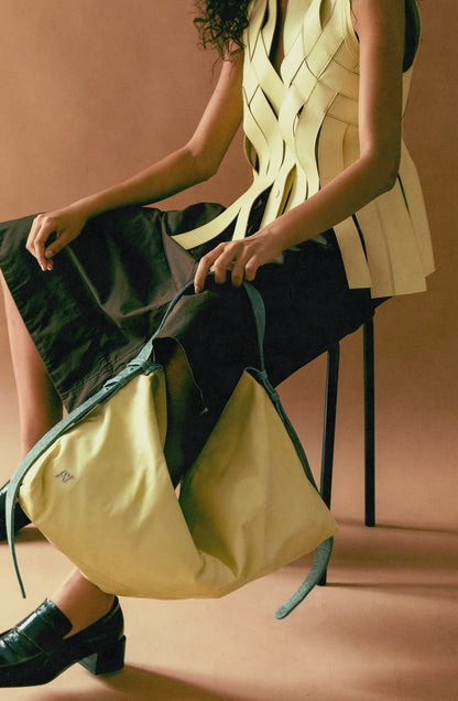 Ophelia II Oversized Leather Bag Butter Yellow