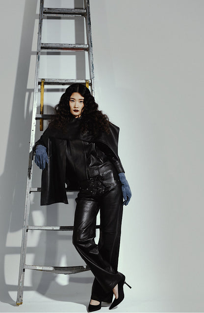 Jason Leather Pants Black