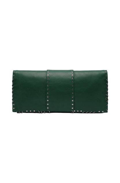 Annabelle II Leather Clutch Olive