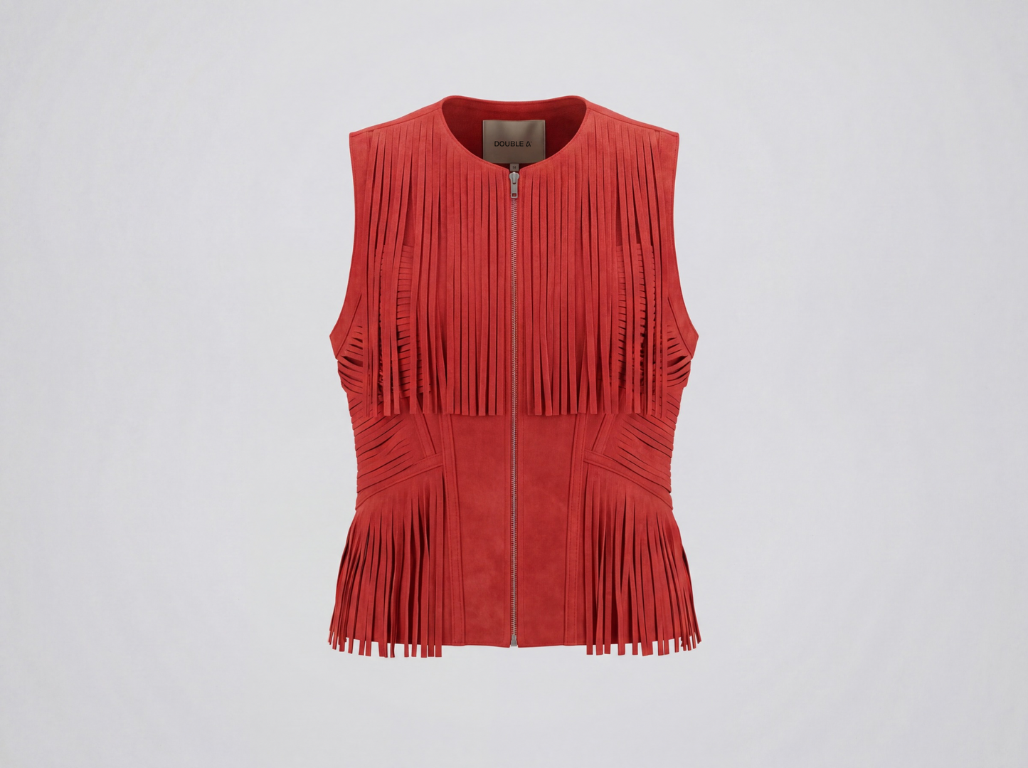 Aurora Suede Vest Red