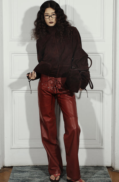 Jade Suede Jacket Brown