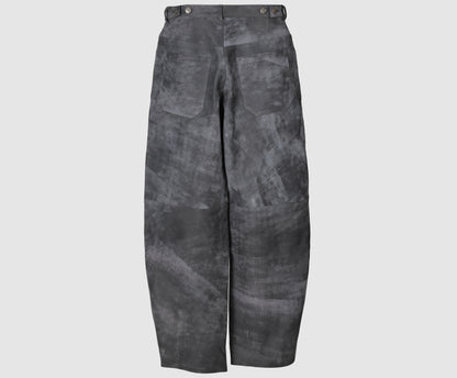 Gabriel Leather Pants Washed Grey