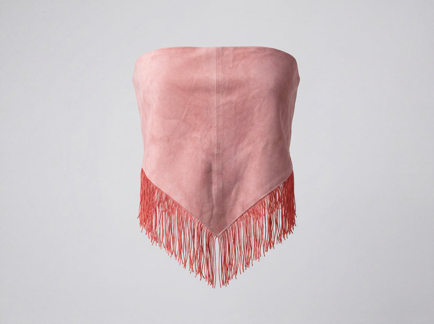 Fringes Suede Bandana Pink