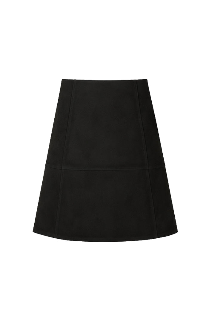 Isabelle Suede Skirt Black