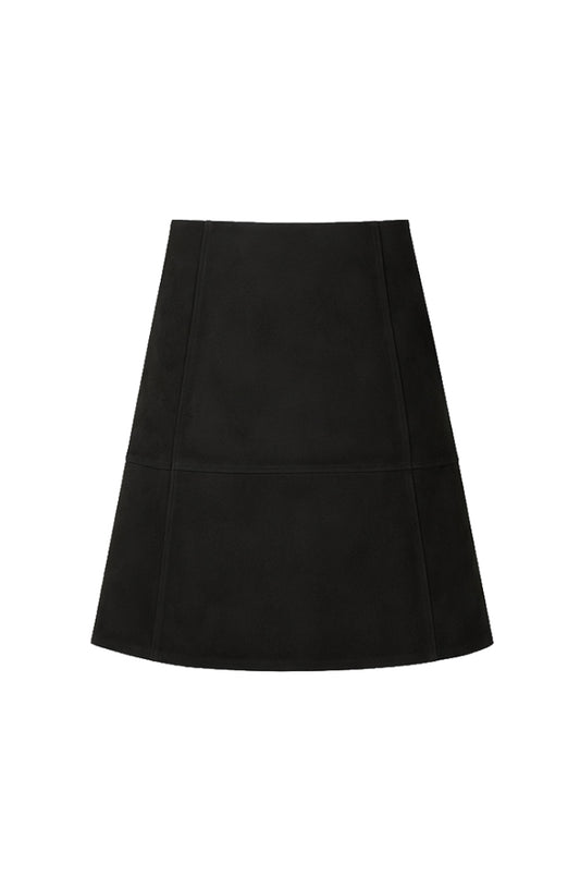 Isabelle Suede Skirt Black