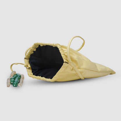Melissa Clutch Leather Bag Butter Yellow
