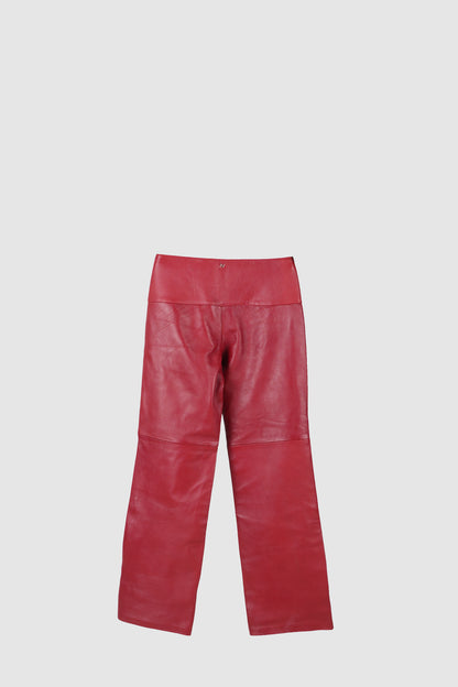 Jason Leather Pants Red