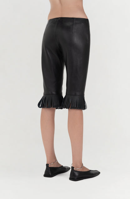 Ellie Leather Capri Black