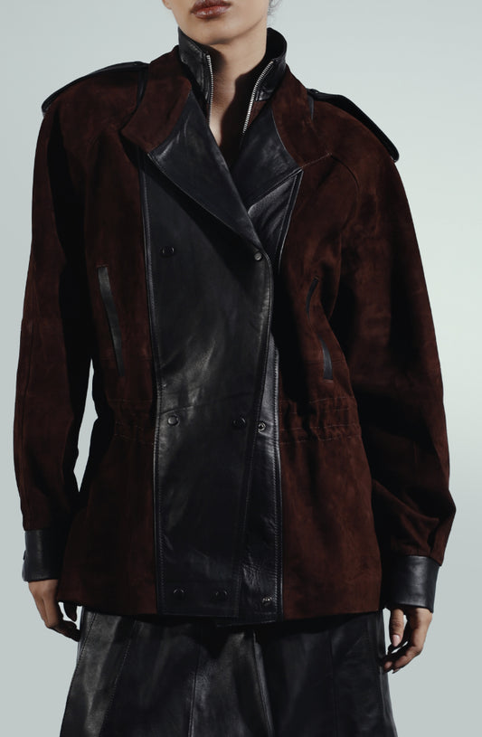 Gavin Suede Jacket Brown