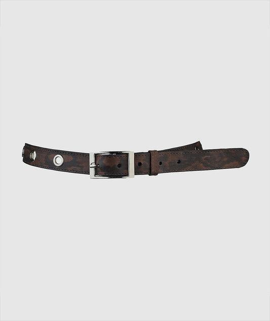 Eliza Leather Belt Snake Print