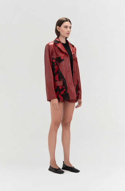 Kennedy Leather Jacket Red