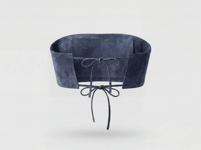 Amelia Suede Top Blue