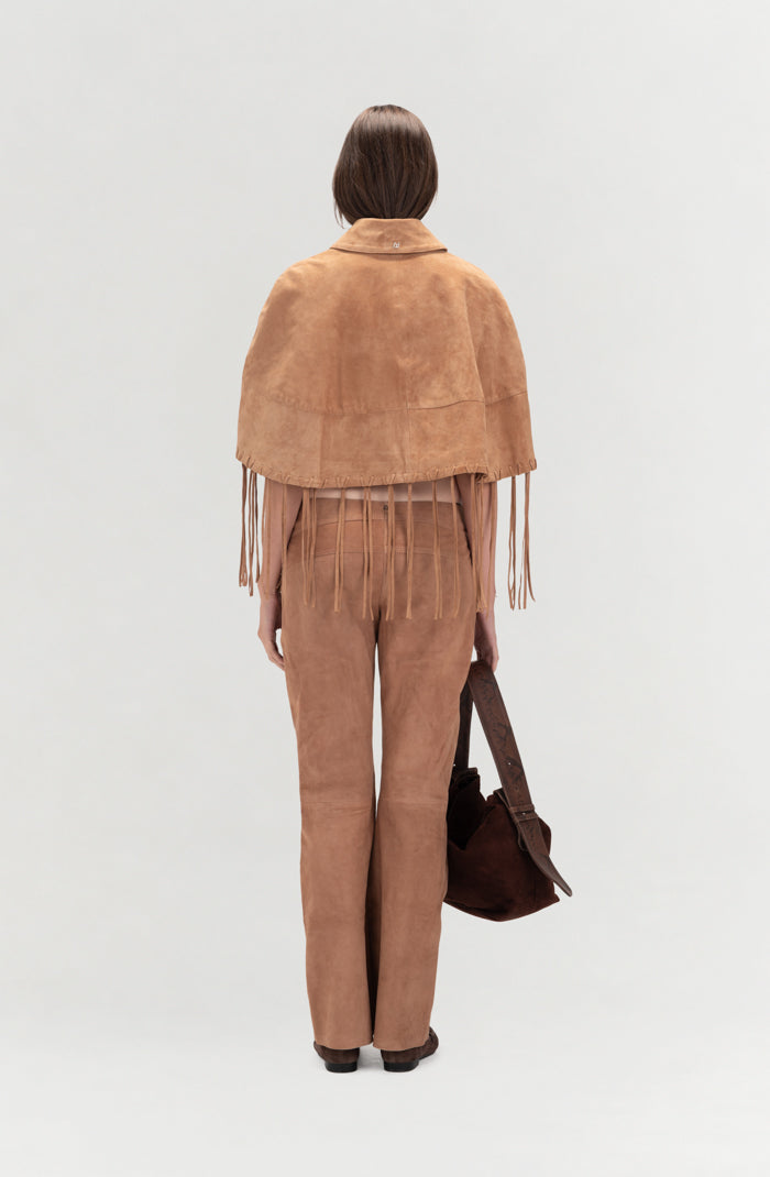 Isaac Suede Pants Beige