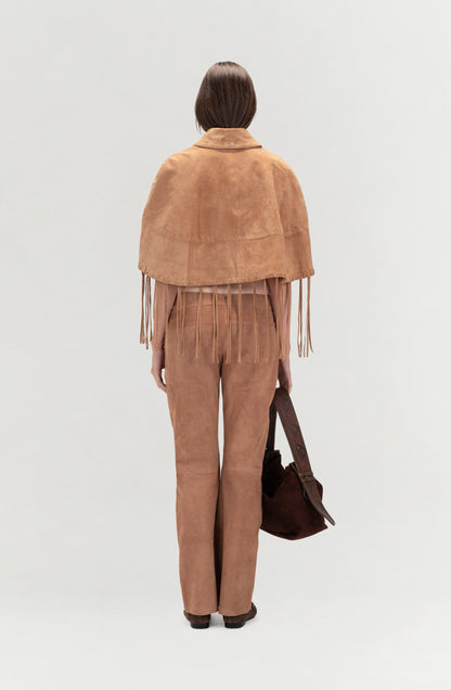 Isaac Suede Pants Beige