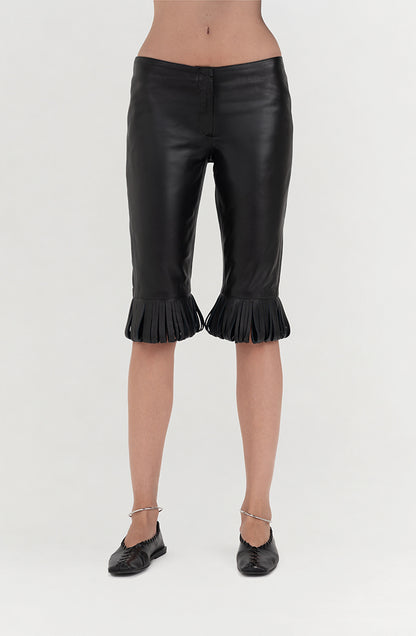 Ellie Leather Capri Black