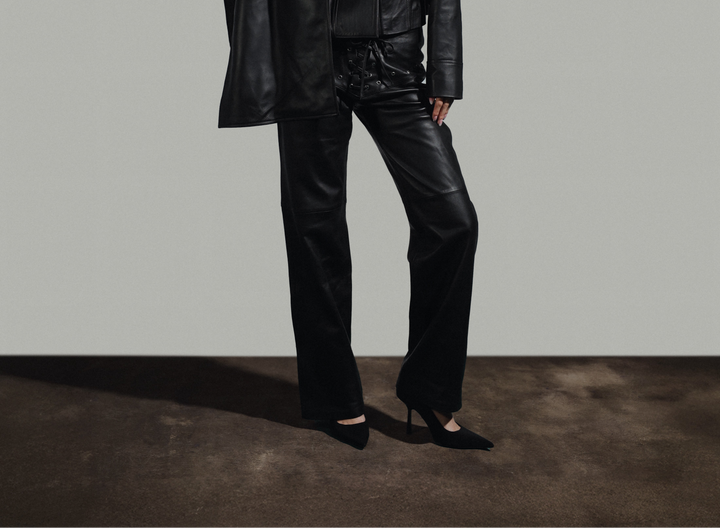 Jason Leather Pants Black