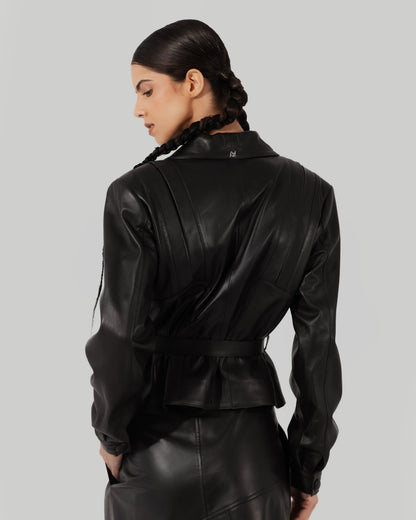 Damian Leather Jacket Black