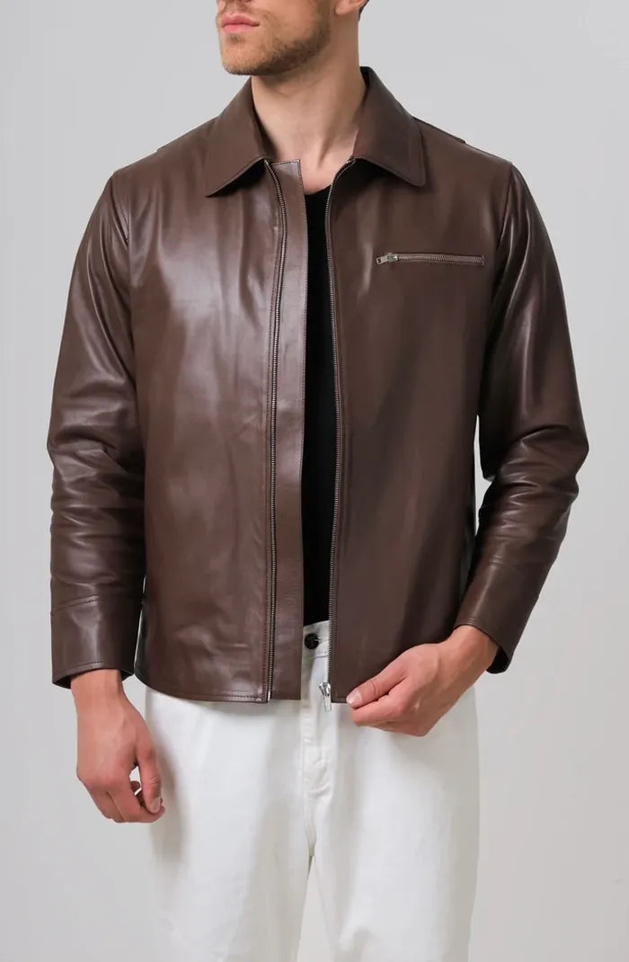 Emerson Leather Jacket Brown