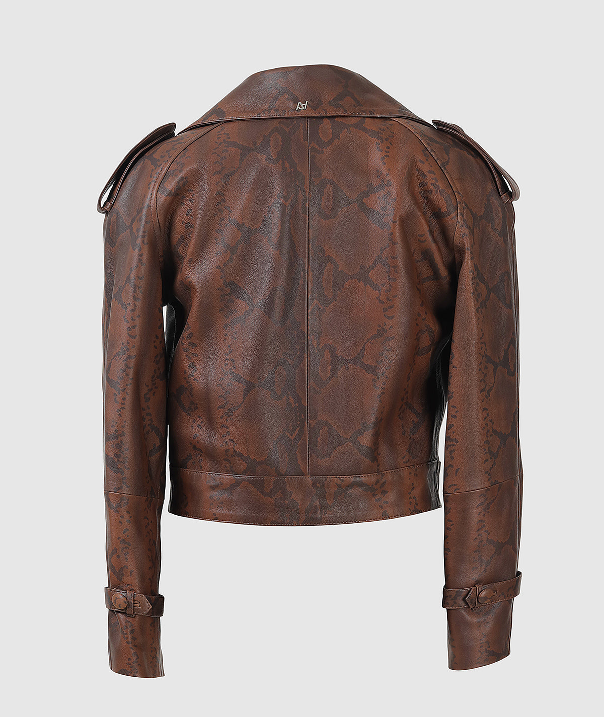 Audax Leather Jacket Snake Print