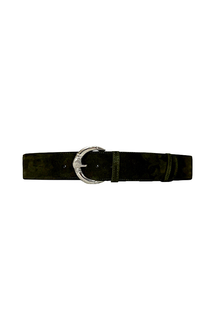 Harrison Suede Belt Olive