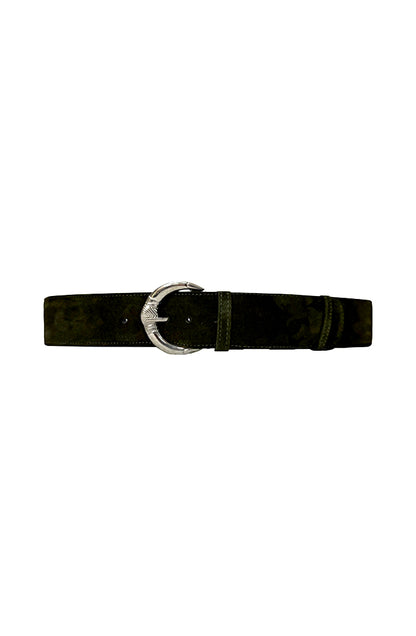 Harrison Suede Belt Olive