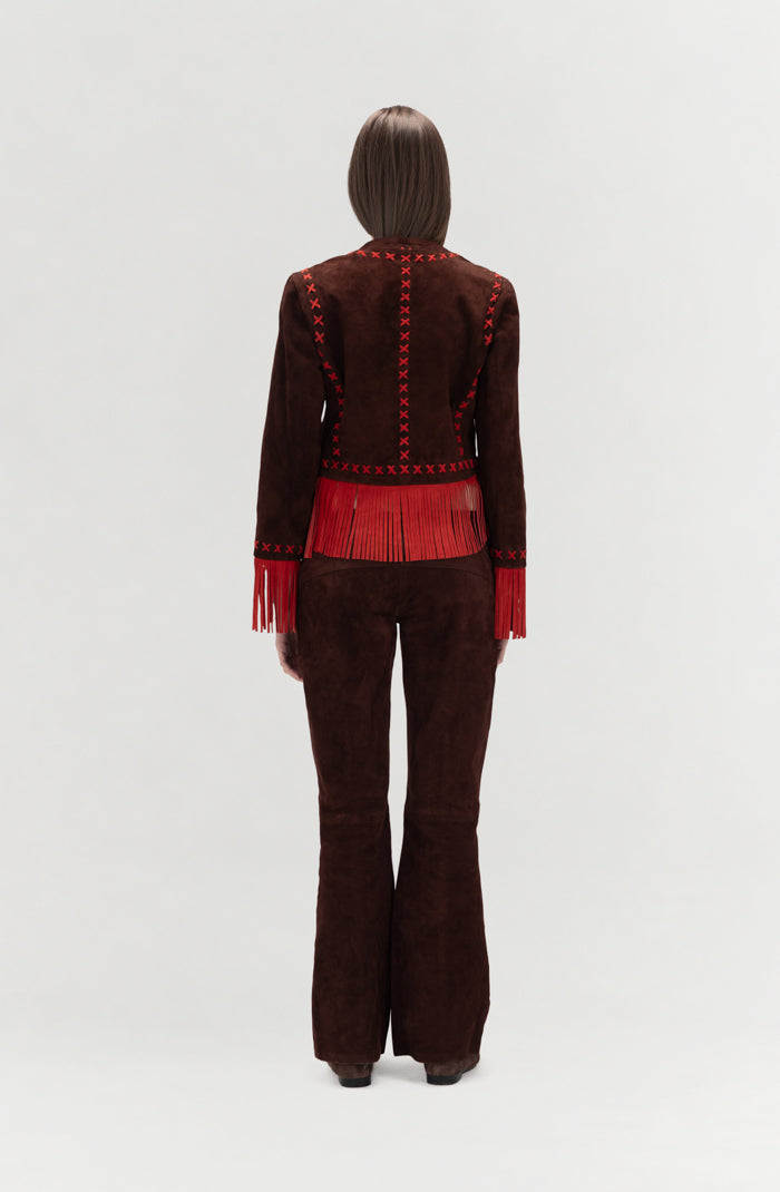 Isaac Suede Pants Brown