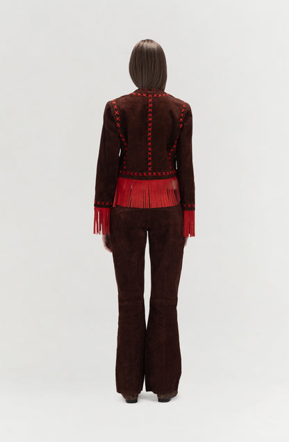 Isaac Suede Pants Brown