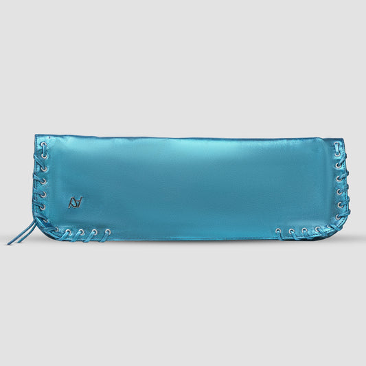Annabelle Clutch Leather Bag Washed Turquoise