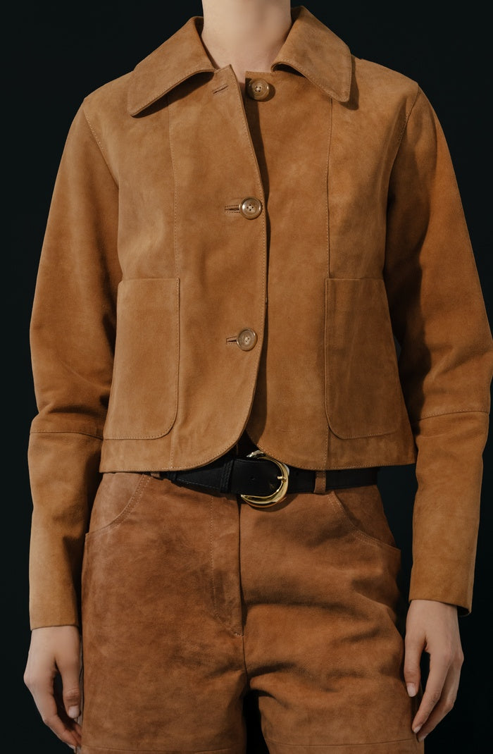 Harper Suede Jacket Beige