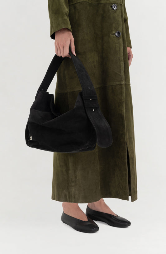 Eliana Suede Bag Black