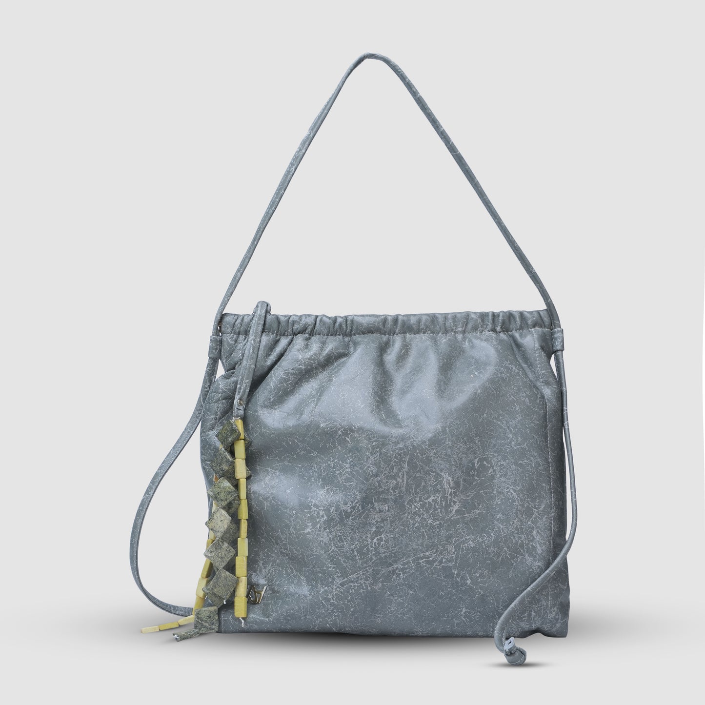 Melissa Clutch Leather Bag Grey