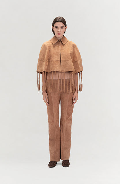 Isaac Suede Pants Beige