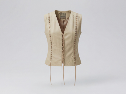 Jade Leather Top Butter Yellow