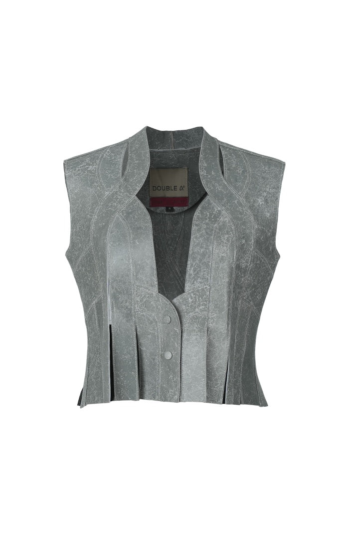 Brianna II Leather Vest Grey