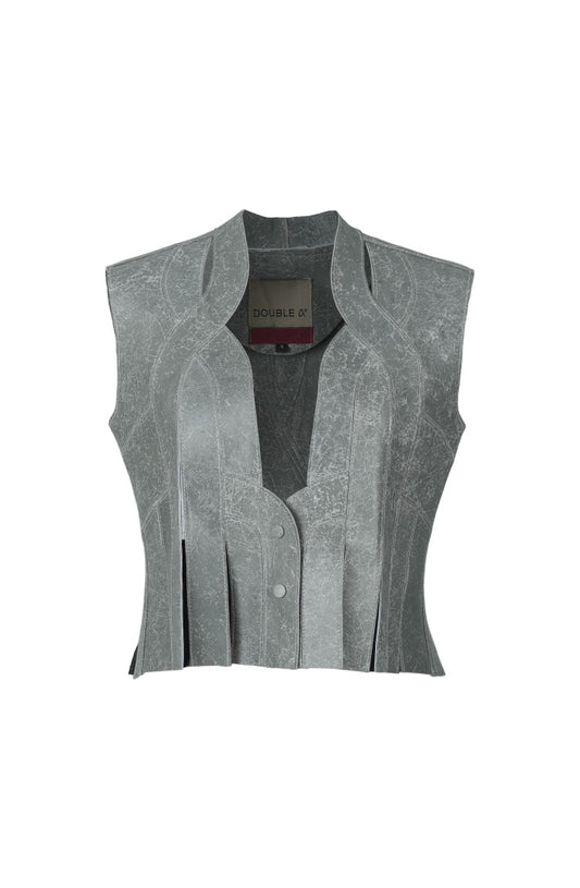 Brianna II Leather Vest Grey