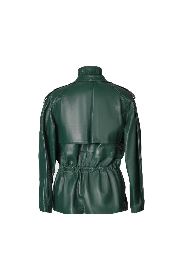 Gavin Leather Jacket Olive