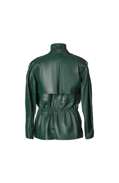 Gavin Leather Jacket Olive