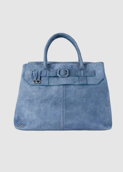 Eloura Oversized Suede Bag Blue