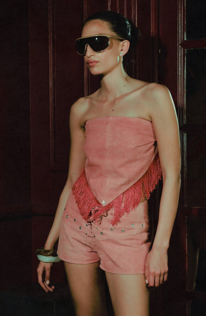 Jason Suede Shorts Pink