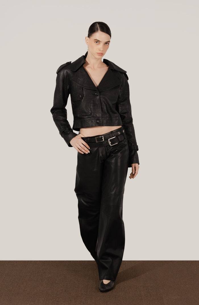 Gabriel Leather Pants Black
