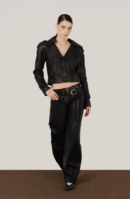 Gabriel Leather Pants Black