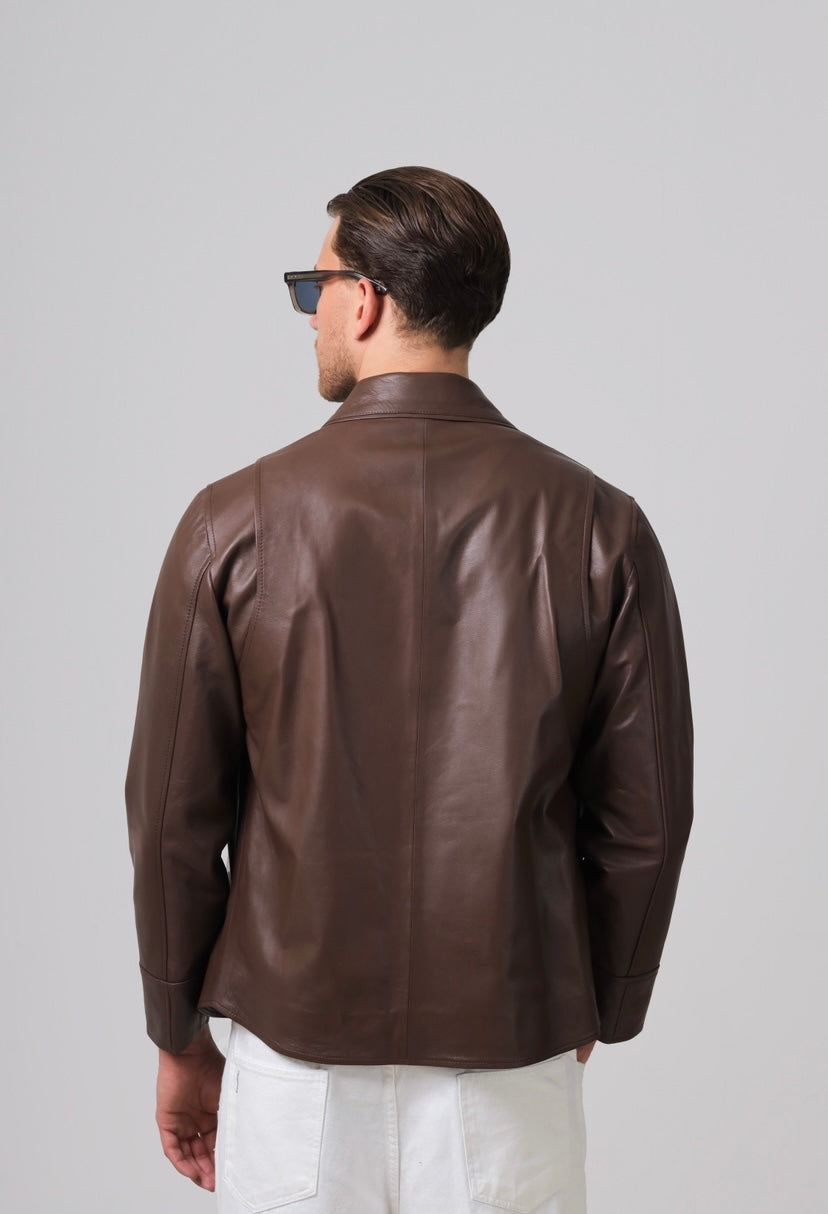 Emerson Leather Jacket Brown