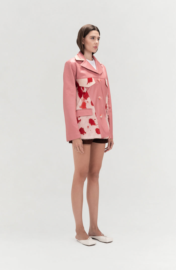 Kennedy Leather Jacket Blush Pink