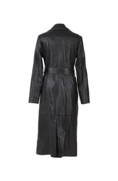 Zinnia Leather Coat Black