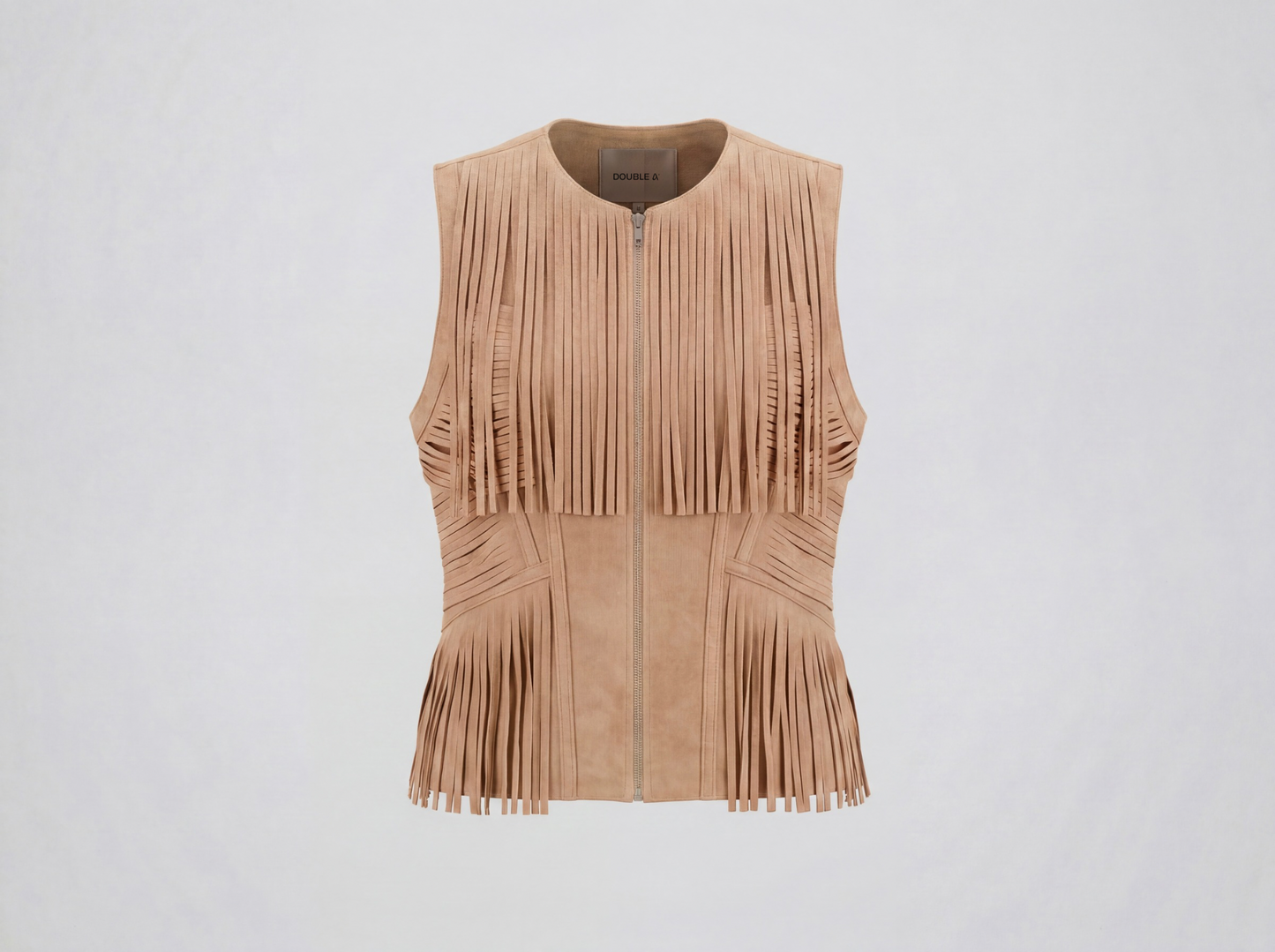 Aurora Suede Vest Tan