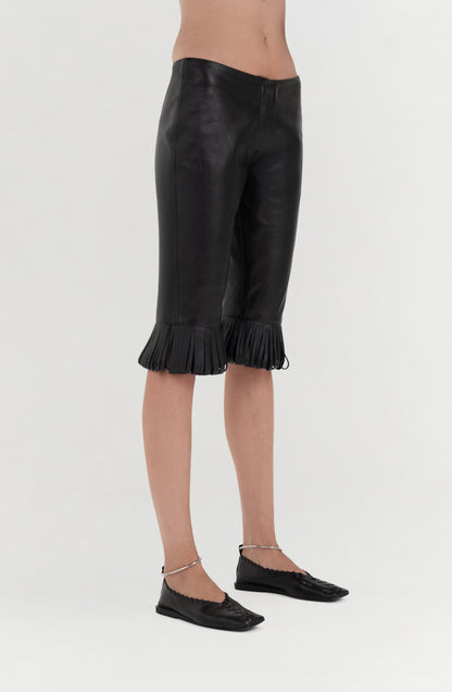 Ellie Leather Capri Black