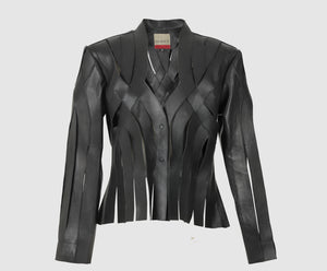 Brianna Leather Jacket Black