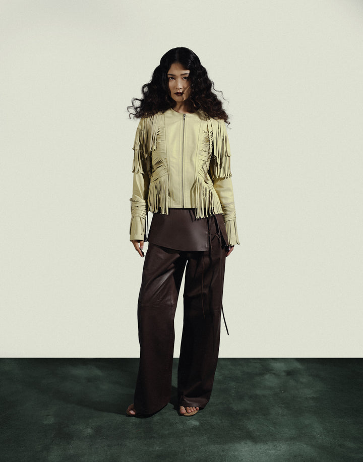 Aurora Leather Jacket Butter Yellow